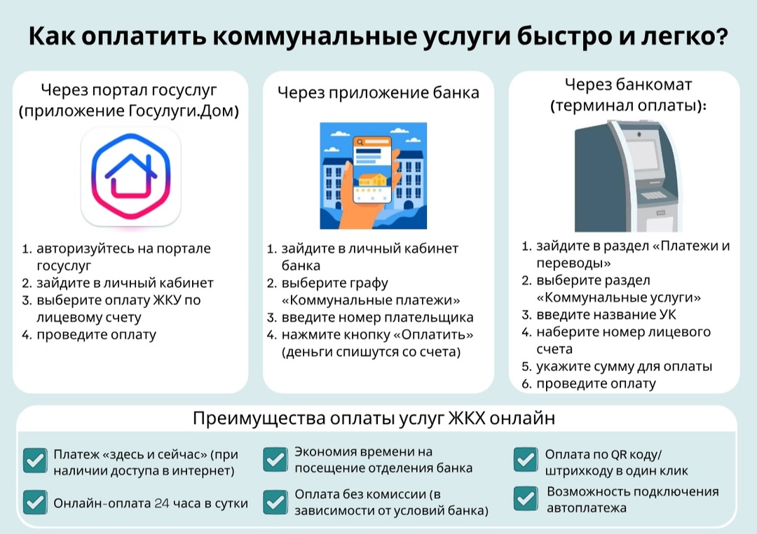 Оплата коммунальных платежей через интернет и преимущества оплаты услуг ЖКХ онлайн.