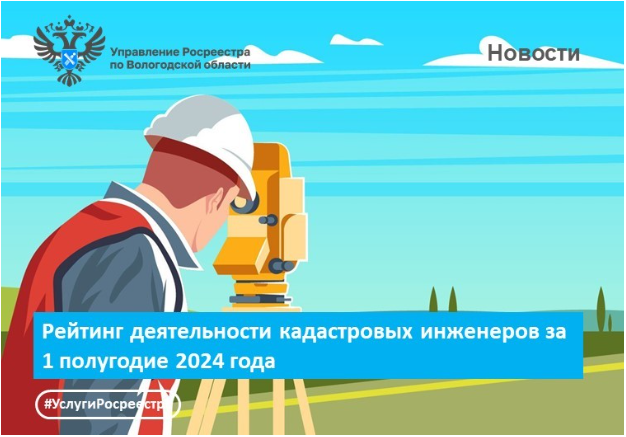 В Вологодской области подготовлен рейтинг работы кадастровых инженеров за 1 полугодие 2024 года.