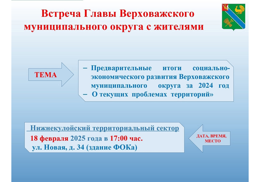 Уважаемые жители Нижнекулойского территориального сектора!.