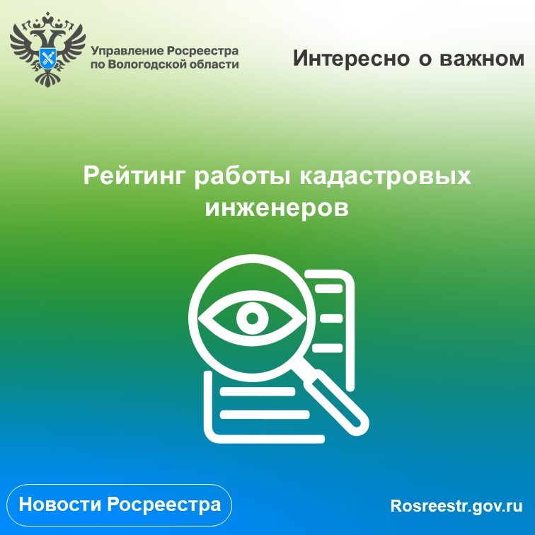 Управление Росреестра по Вологодской области подготовило рейтинг работы кадастровых инженеров по итогам работы за 2022 год.