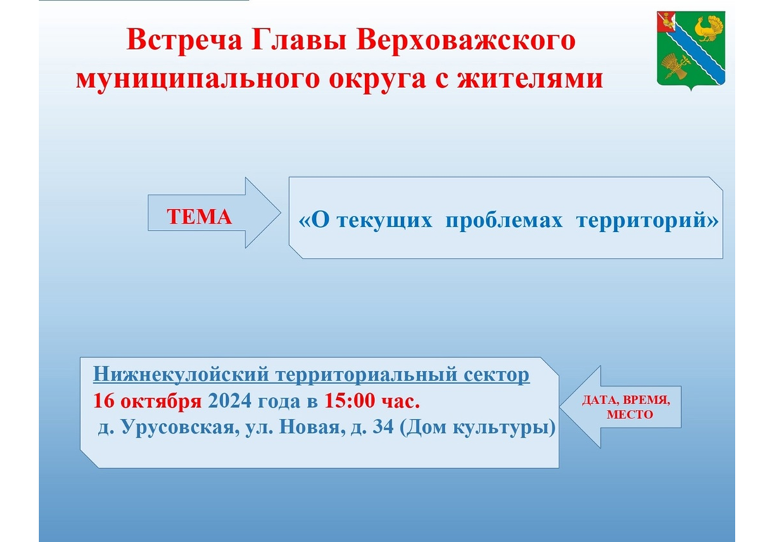 Уважаемые жители Нижнекулойского территориального сектора!.